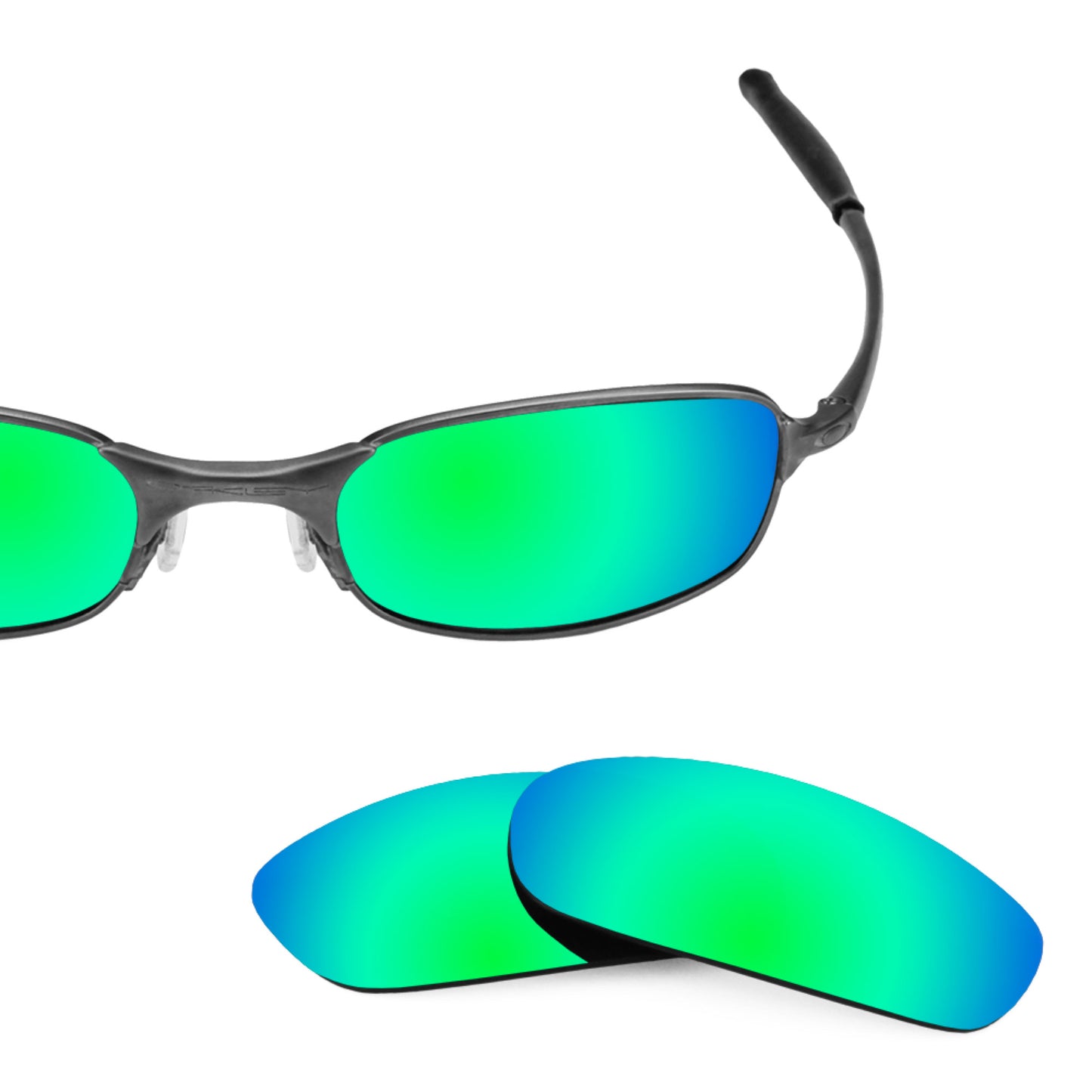 Revant replacement lenses for Oakley Square Wire 2.0 Elite Polarized Emerald Green