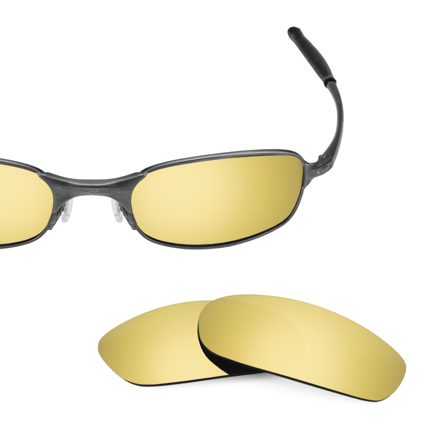 Revant replacement lenses for Oakley Square Wire 2.0 Polarized Flare Gold
