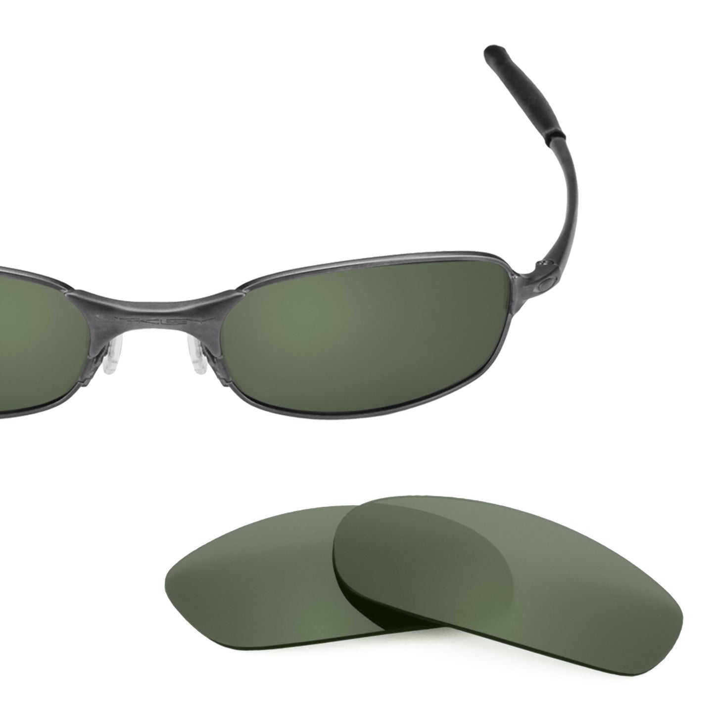 Revant replacement lenses for Oakley Square Wire 2.0 Elite Polarized Gray Green