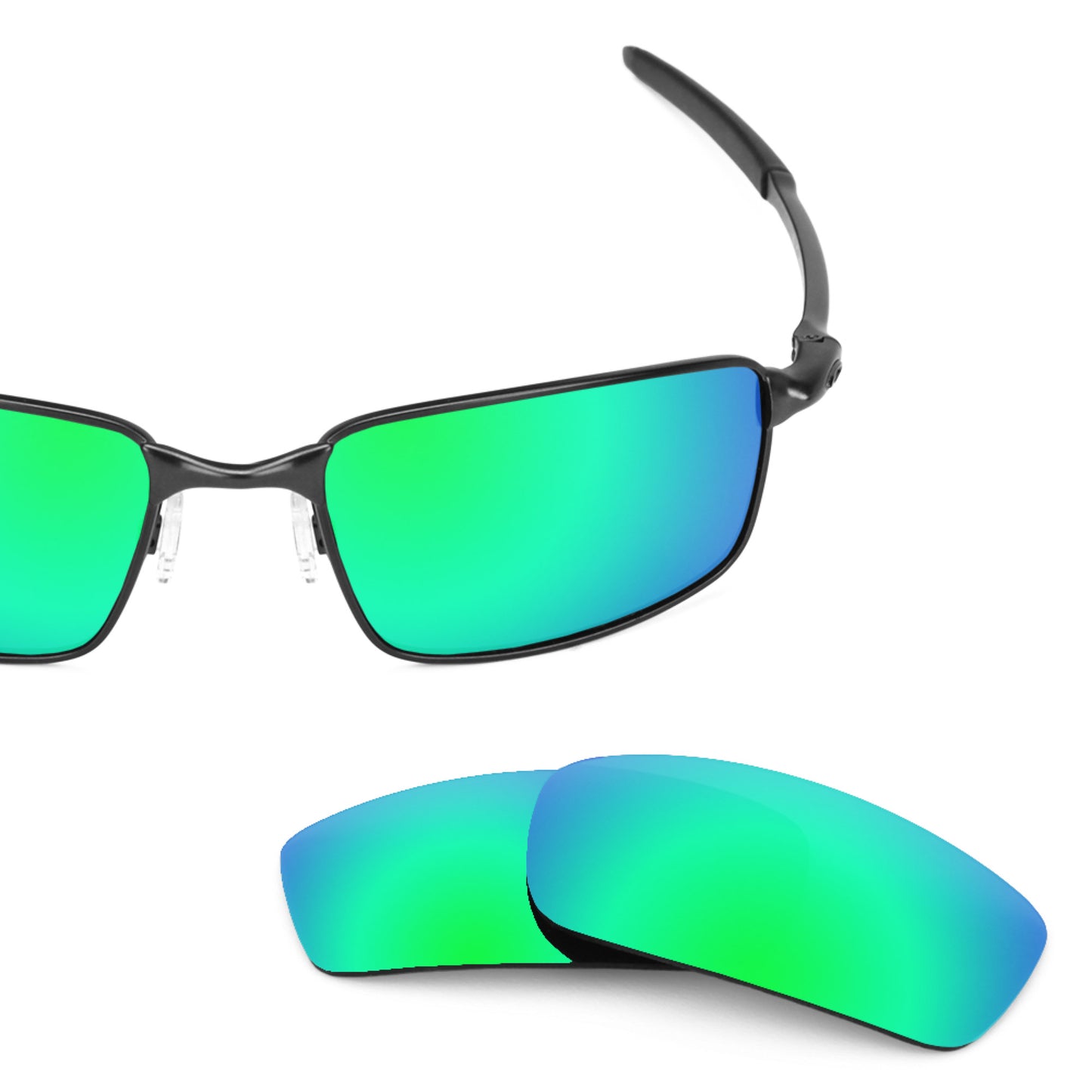 Revant replacement lenses for Oakley Square Wire New (2006) Elite Polarized Emerald Green