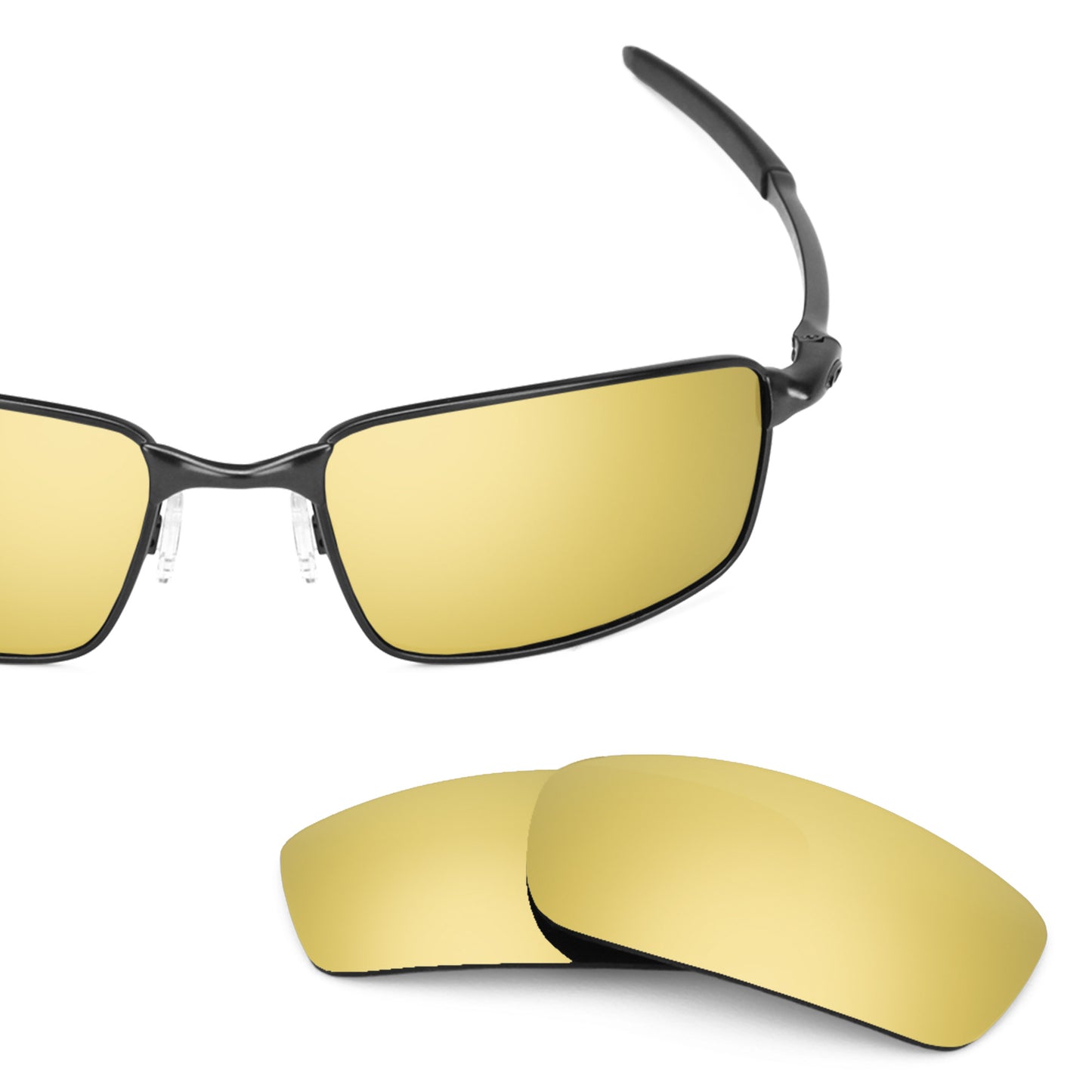 Revant replacement lenses for Oakley Square Wire New (2006) Elite Polarized Flare Gold