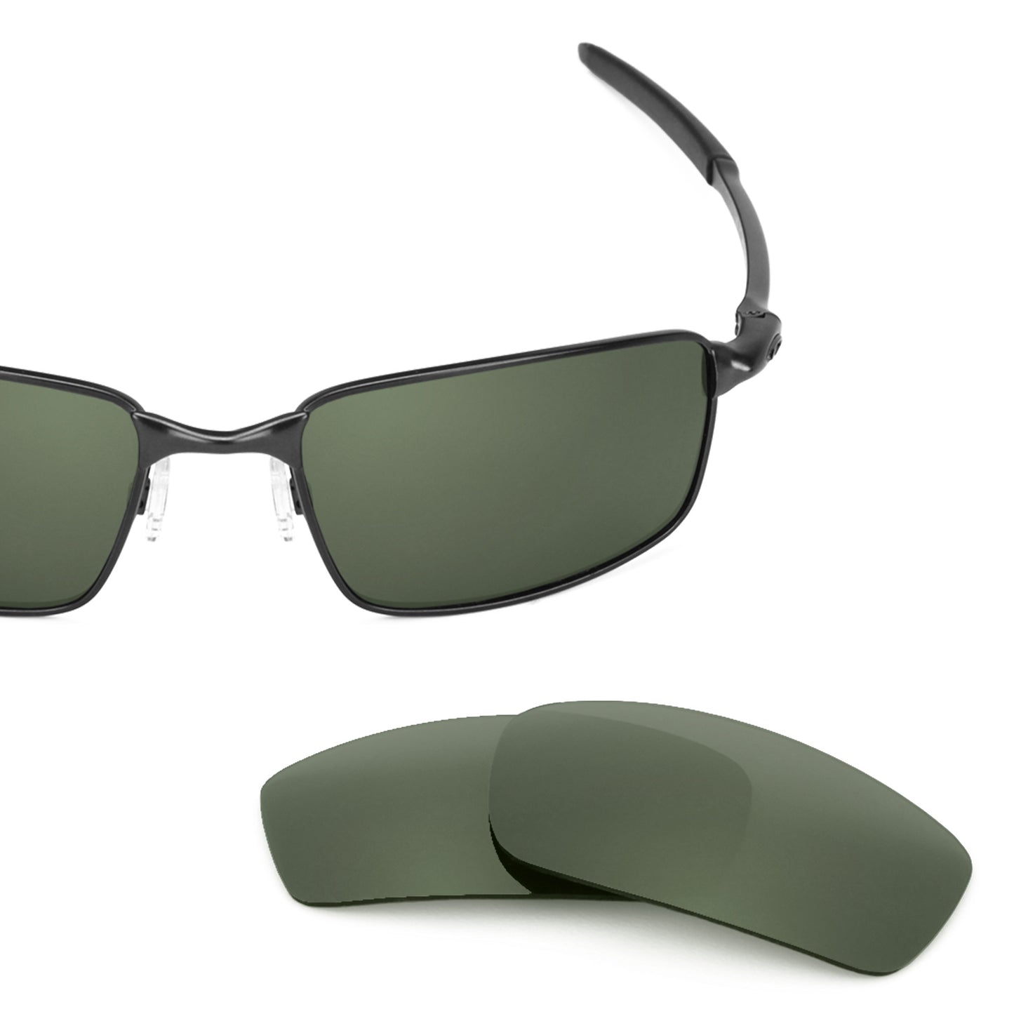 Revant replacement lenses for Oakley Square Wire New (2006) Elite Polarized Gray Green