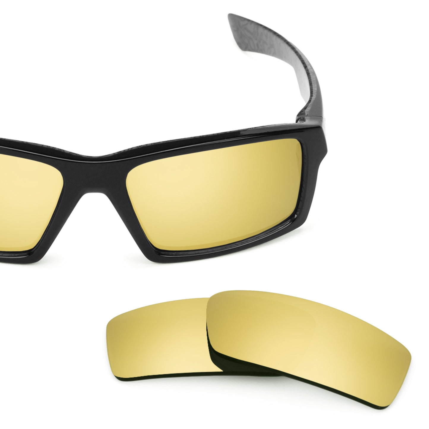 Revant replacement lenses for Oakley Twitch Elite Polarized Flare Gold