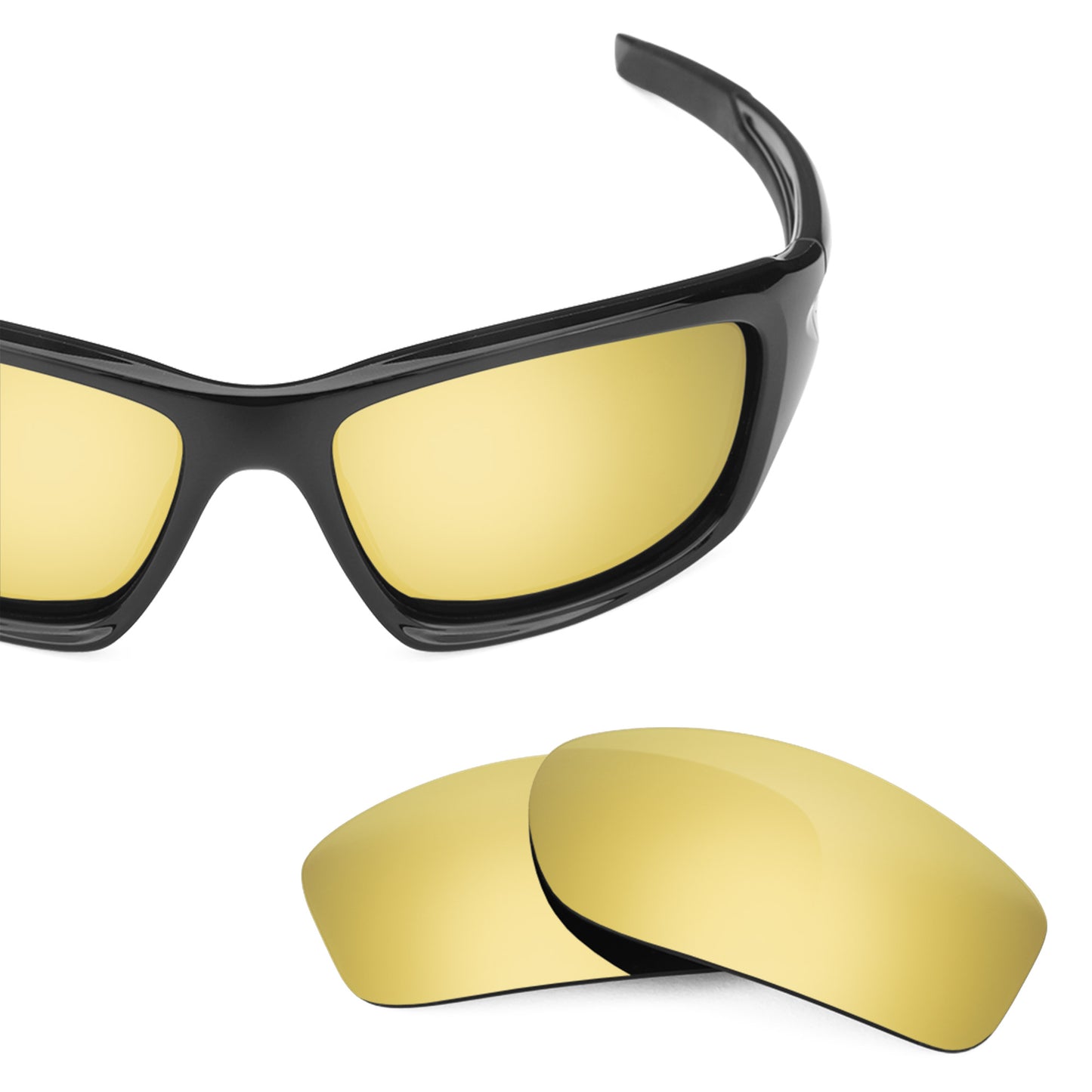 Revant replacement lenses for Oakley Valve Elite Polarized Flare Gold