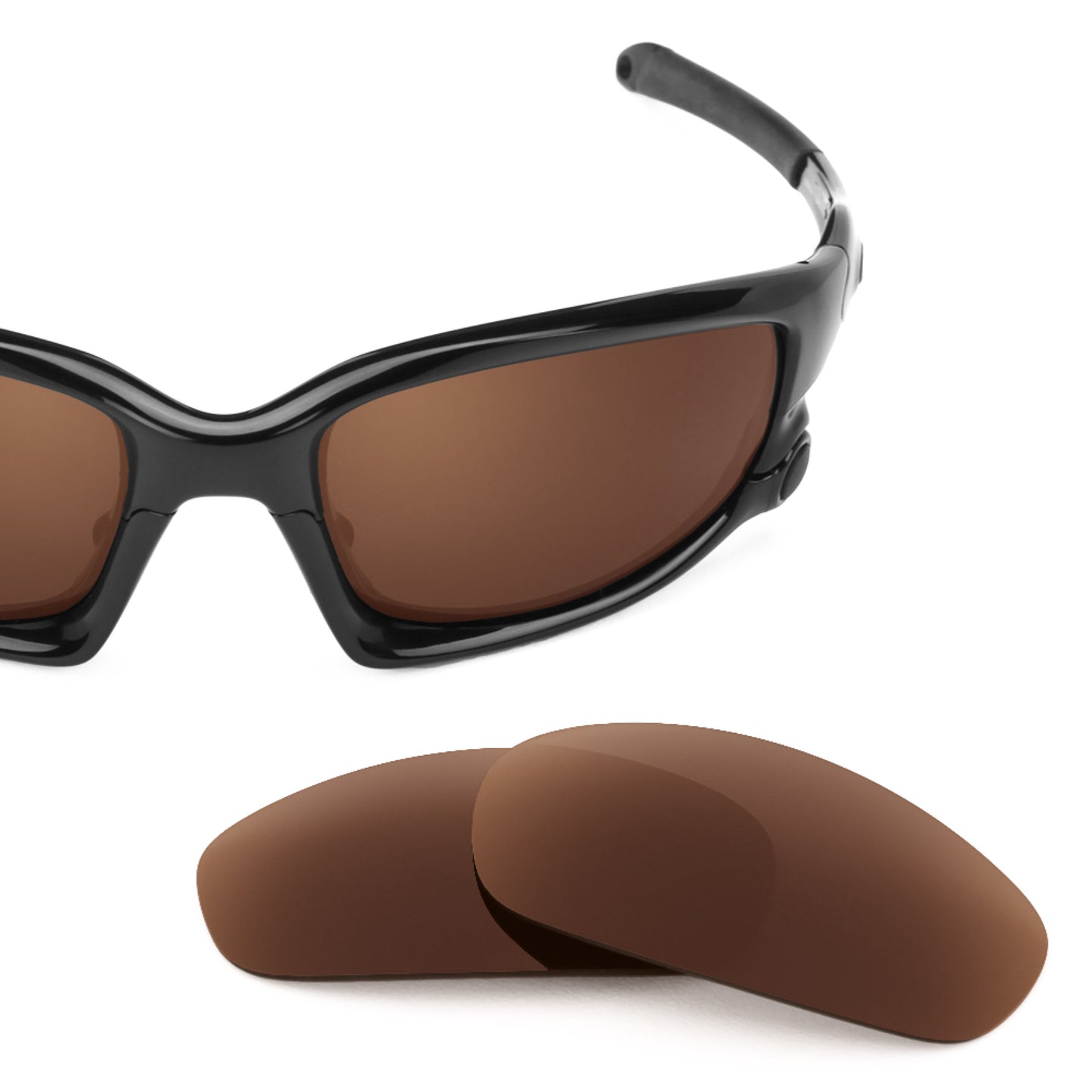 Revant replacement lenses for Oakley Wind Jacket (Low Bridge Fit) Non-Polarized Dark Brown