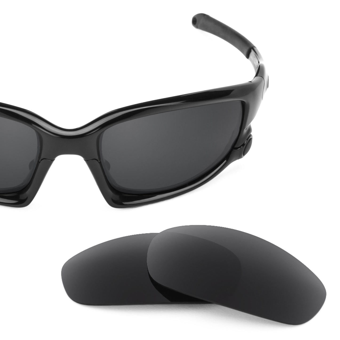 Revant replacement lenses for Oakley Wind Jacket (Low Bridge Fit) Elite Polarized Stealth Black