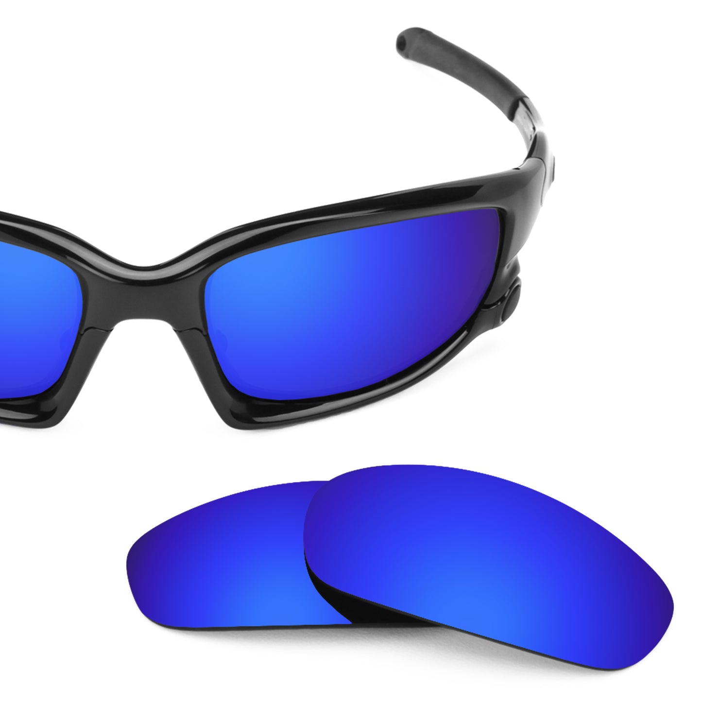 Revant replacement lenses for Oakley Wind Jacket (Low Bridge Fit) Polarized Tidal Blue