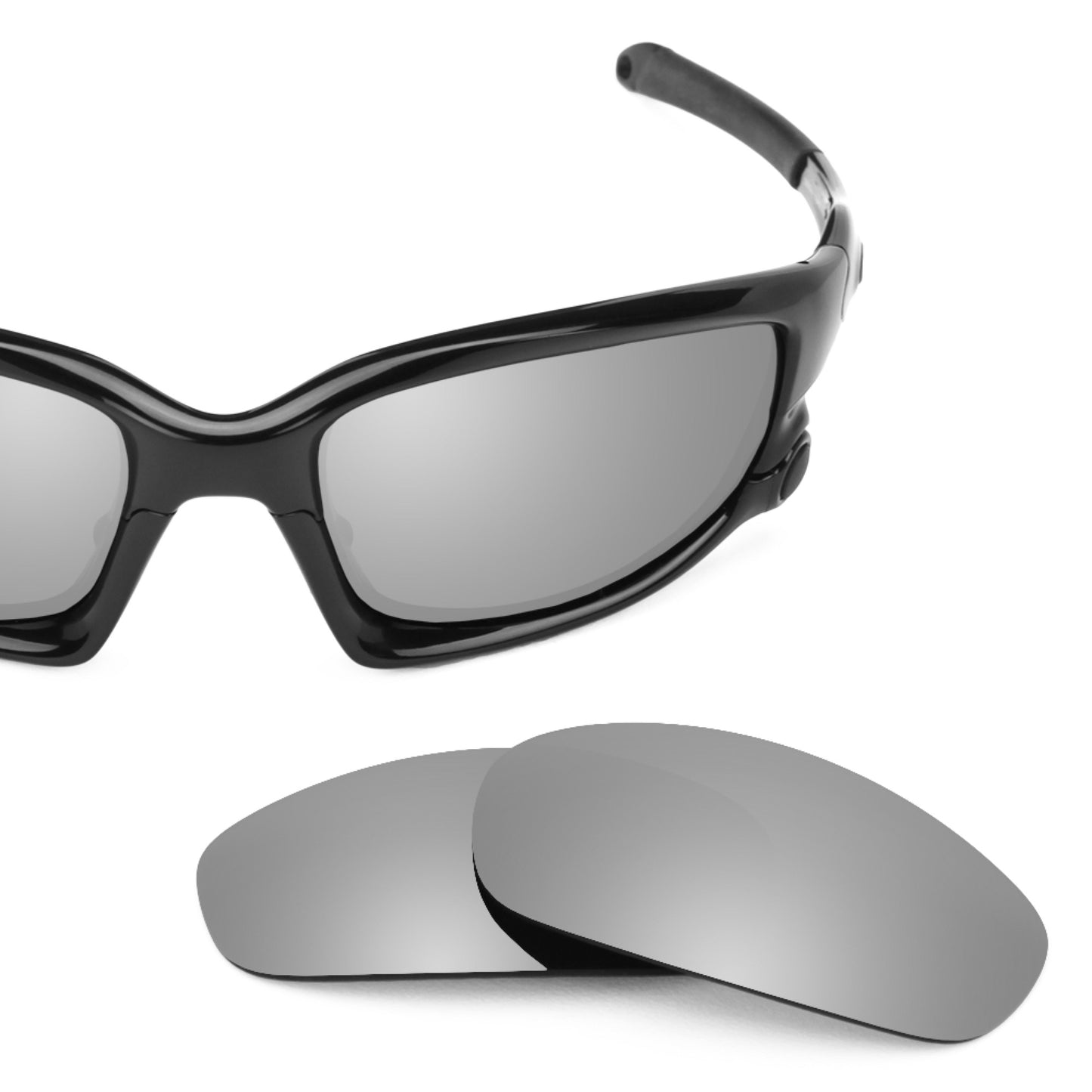 Revant replacement lenses for Oakley Wind Jacket (Low Bridge Fit) Polarized Titanium