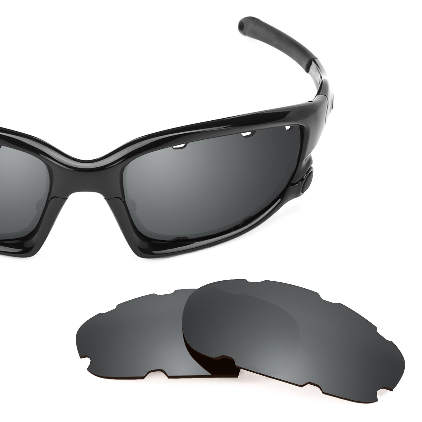 Revant replacement lenses for Oakley Wind Jacket Vented Elite Polarized Black Chrome