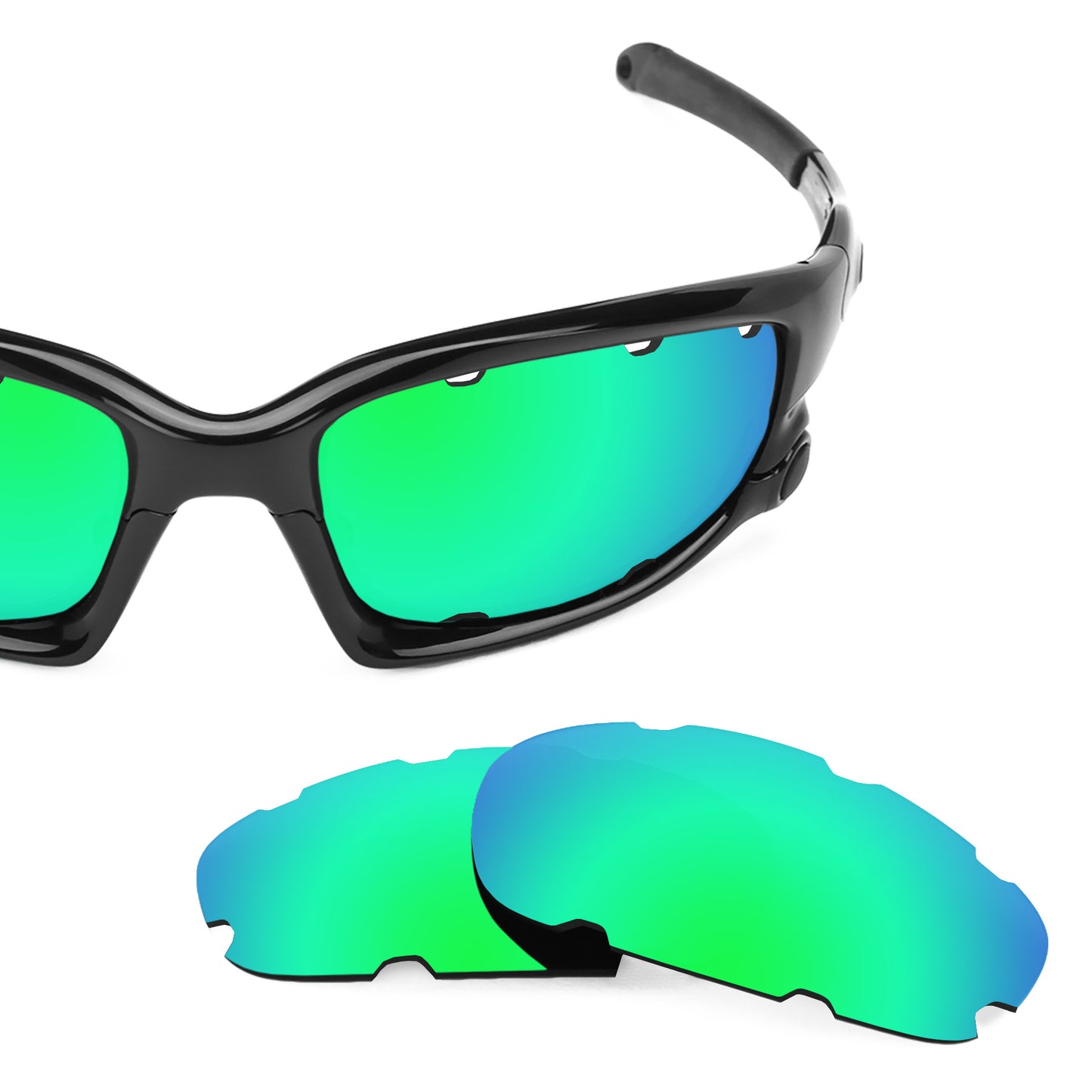 Revant replacement lenses for Oakley Wind Jacket Vented Elite Polarized Emerald Green