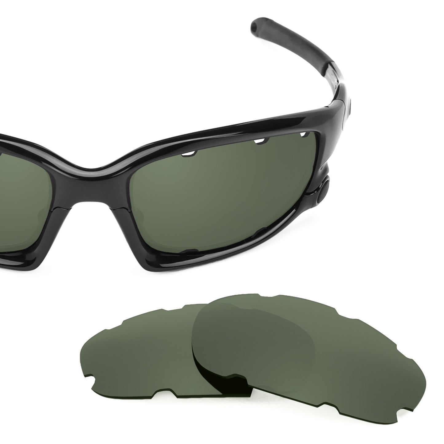 Revant replacement lenses for Oakley Wind Jacket Vented Polarized Gray Green