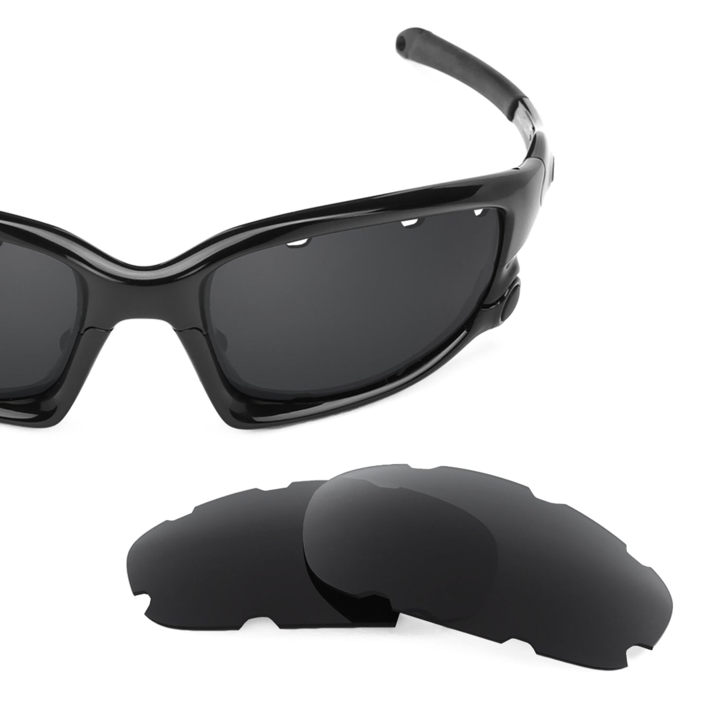 Revant replacement lenses for Oakley Wind Jacket Vented (Low Bridge Fit) Non-Polarized Stealth Black