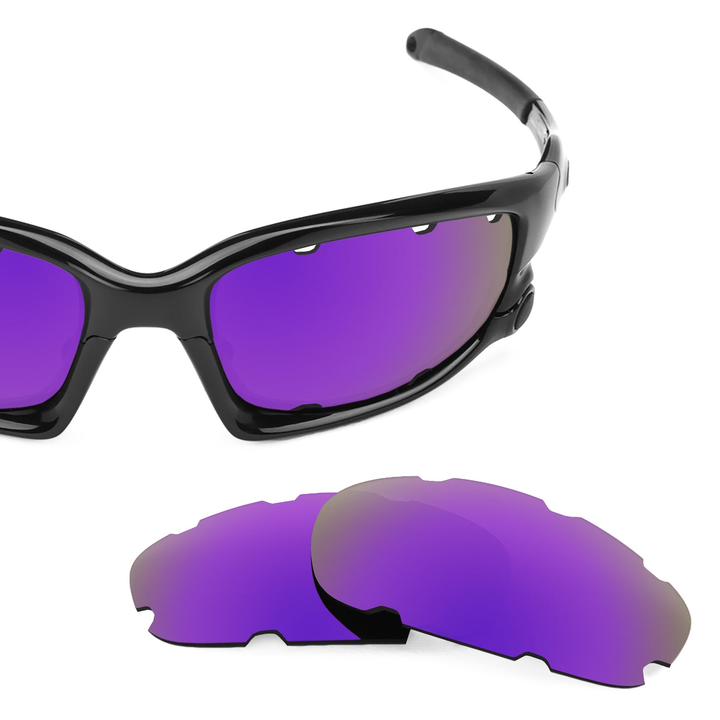 Revant replacement lenses for Oakley Wind Jacket Vented Polarized Plasma Purple
