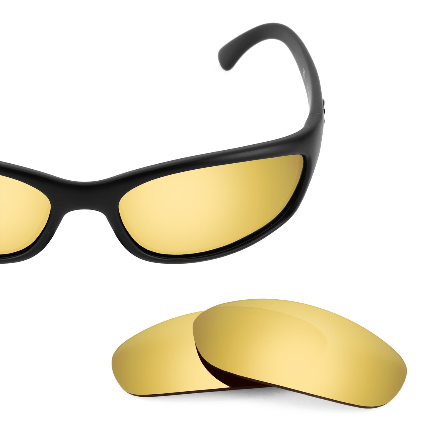 Revant replacement lenses for Ray-Ban RB4115 57mm Polarized Flare Gold