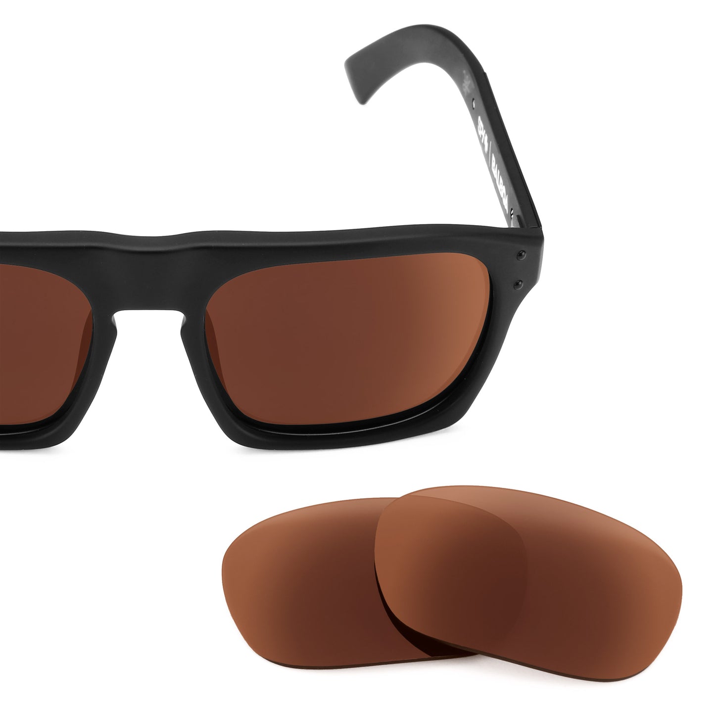 Revant replacement lenses for Spy Optic Balboa Elite Polarized Dark Brown