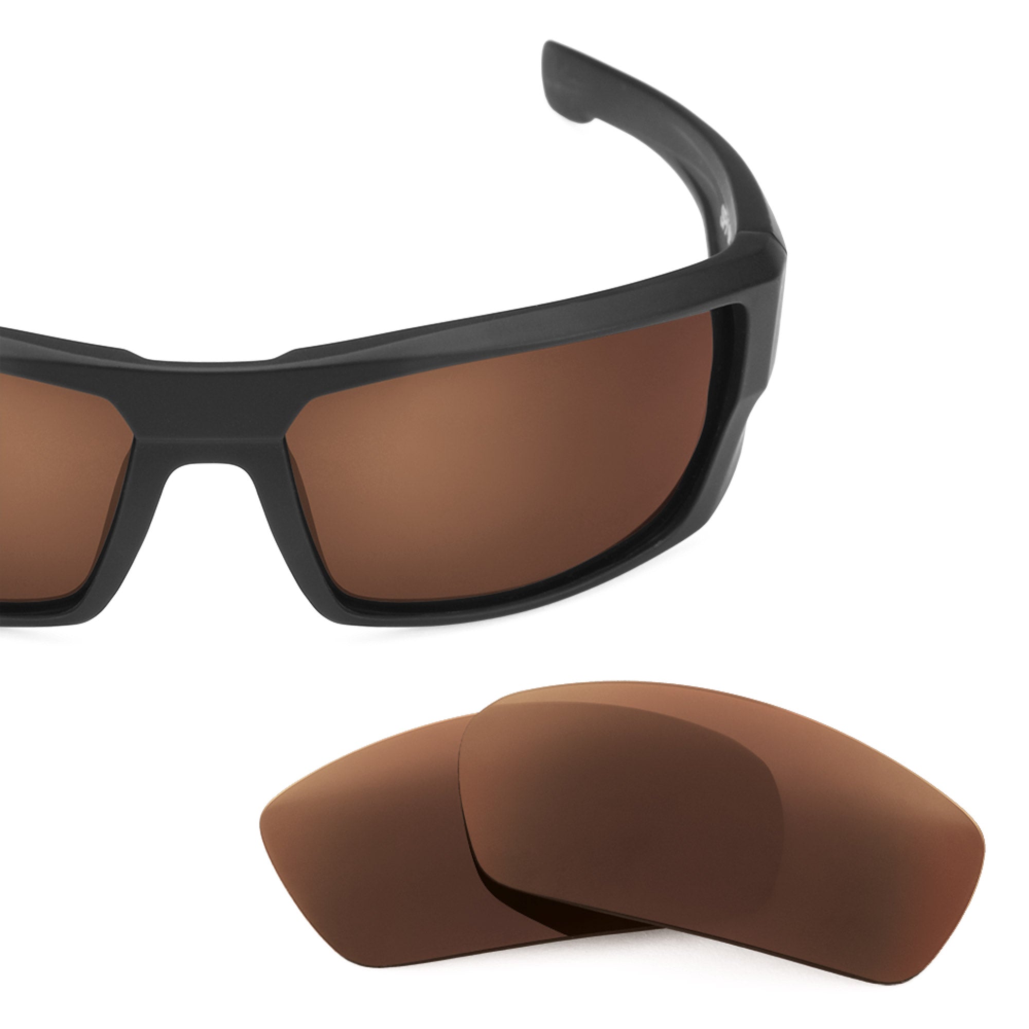 Revant replacement lenses for Spy Optic Dirk Polarized Dark Brown