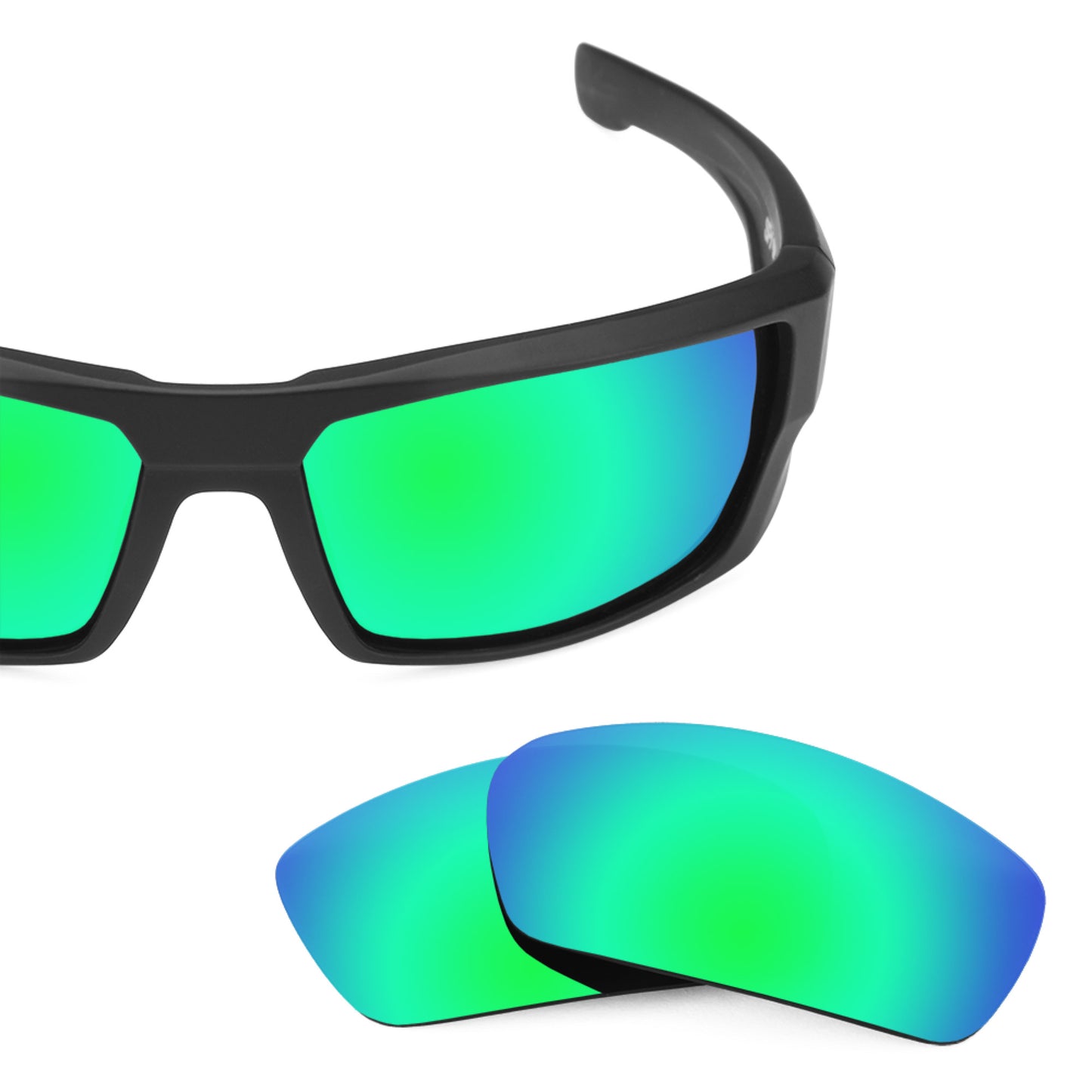 Revant replacement lenses for Spy Optic Dirk Elite Polarized Emerald Green