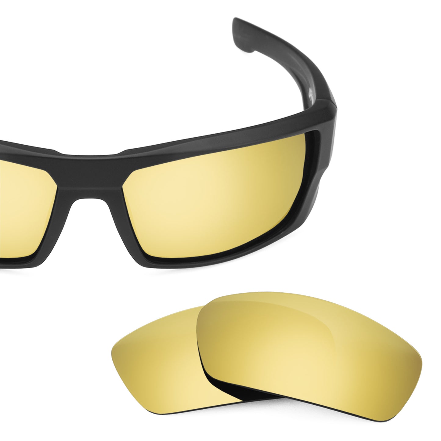 Revant replacement lenses for Spy Optic Dirk Non-Polarized Flare Gold