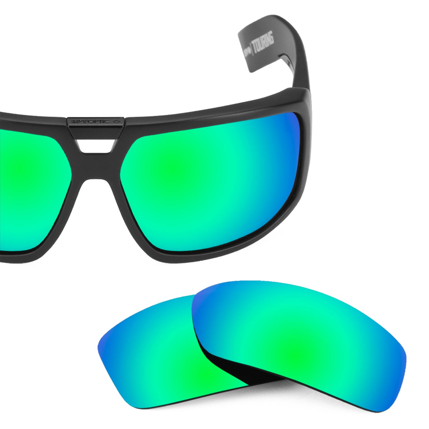 Revant replacement lenses for Spy Optic Touring Elite Polarized Emerald Green