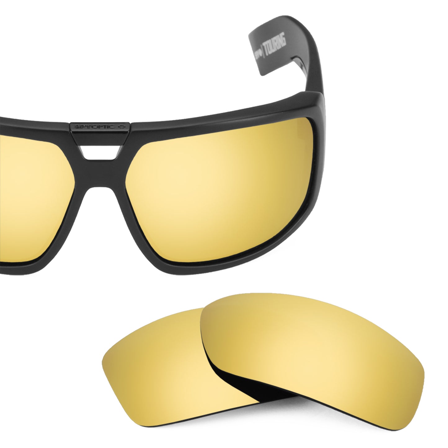 Revant replacement lenses for Spy Optic Touring Polarized Flare Gold