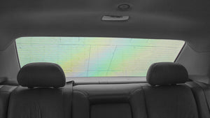 Polarized Effect of Rainbows in Car Windows
