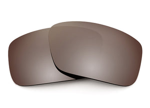 Two Flash Bronze Sunglass lenses laid on top of each other.