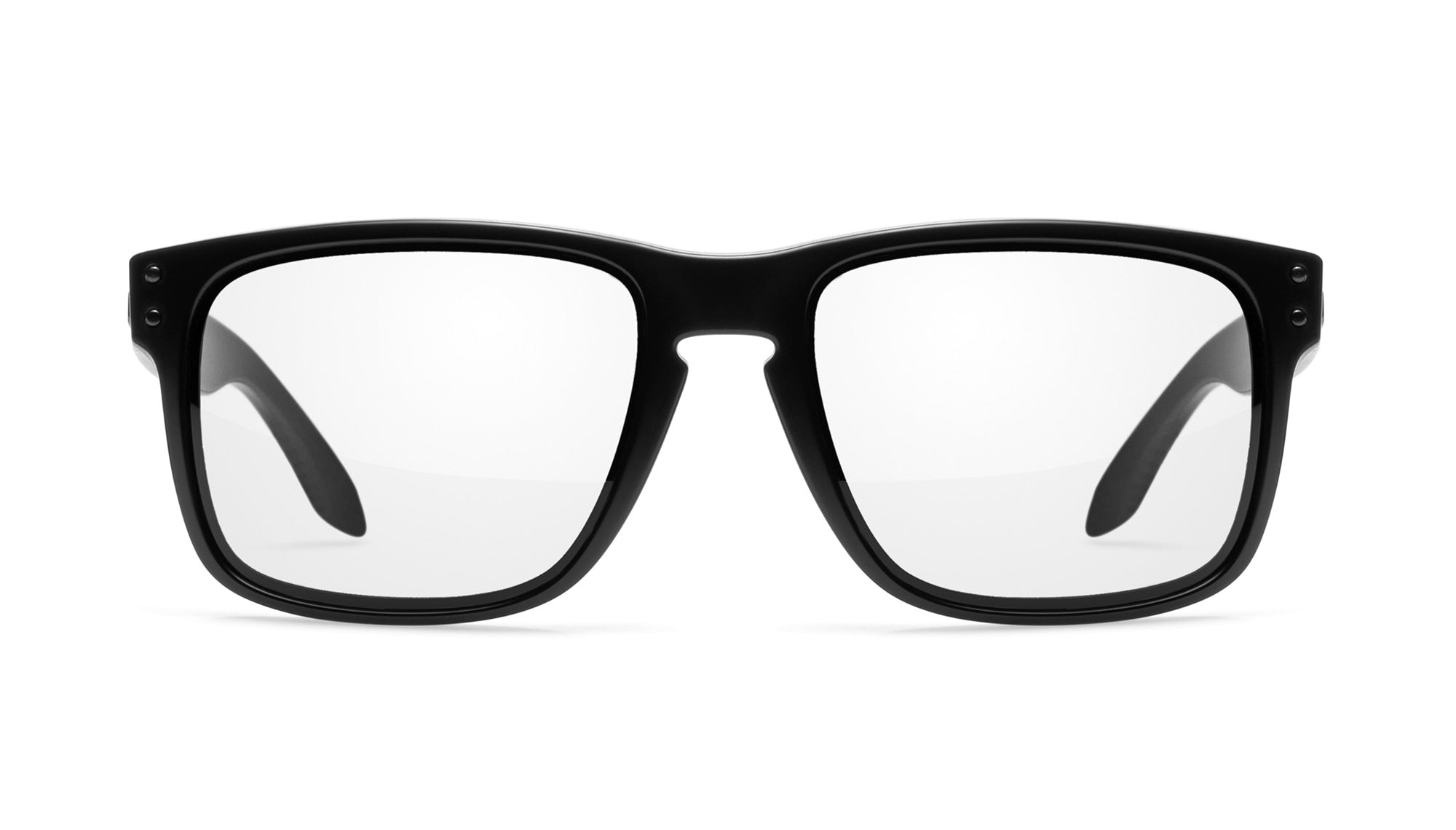 Clear lenses in a glasses frame
