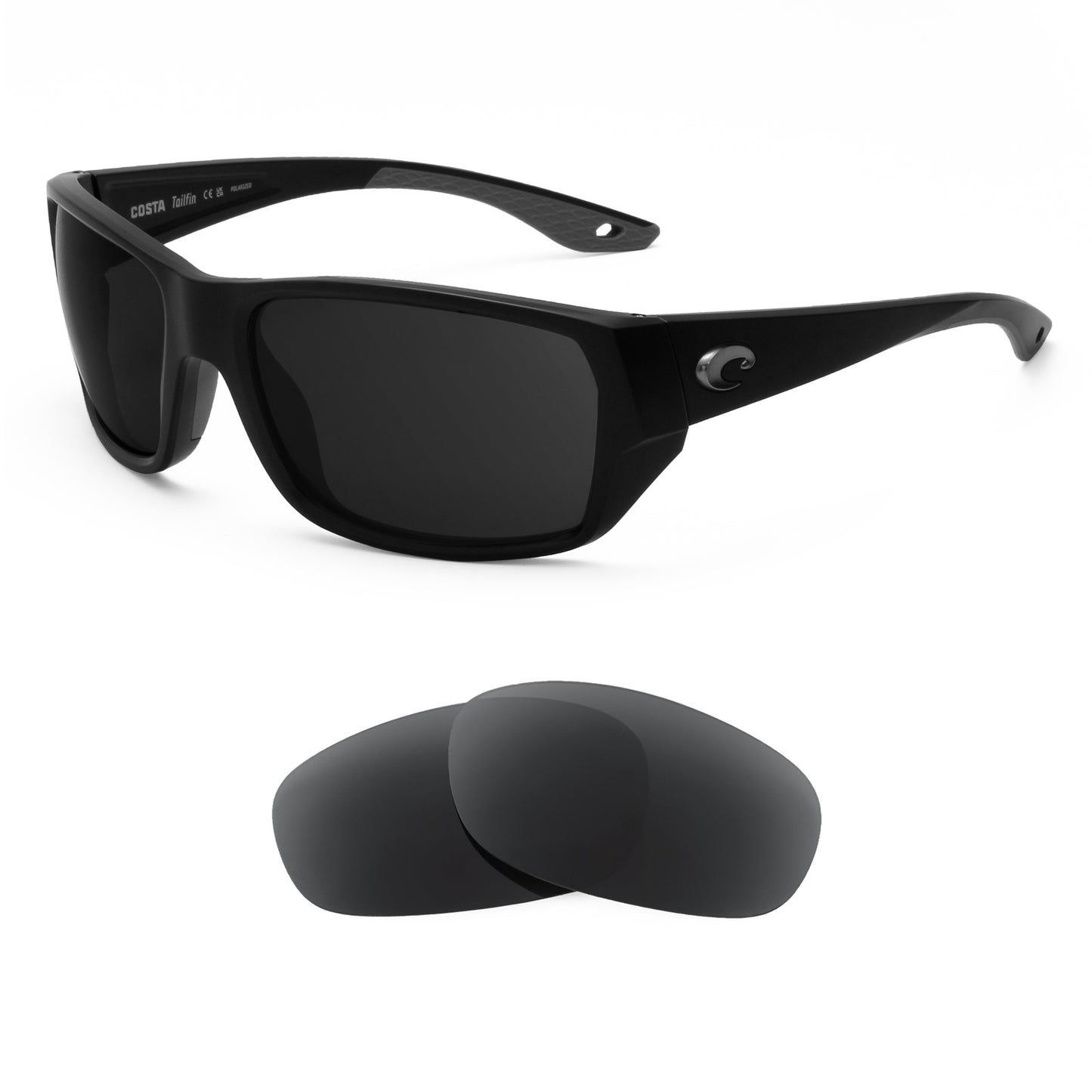 Costa Tailfin 57mm sunglasses with replacement lenses