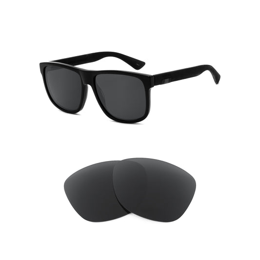 Gucci GG0010S sunglasses with replacement lenses