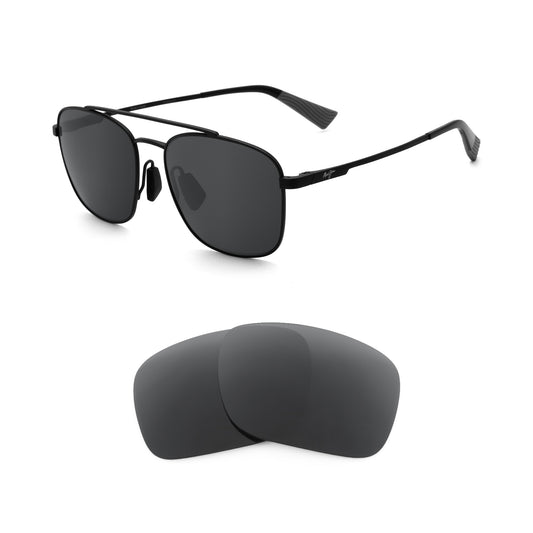 Maui Jim Piwai Low Bridge Fit MJ645 sunglasses with replacement lenses