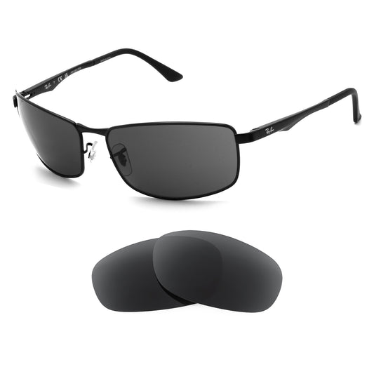 Ray-Ban RB3498 64mm sunglasses with replacement lenses
