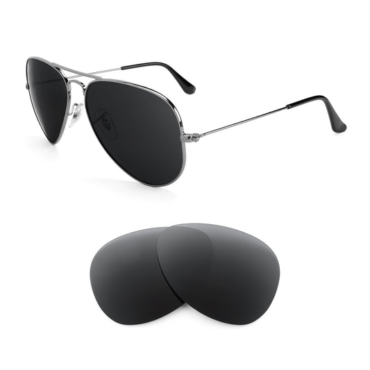 Ray-Ban Aviator RB3025 58mm sunglasses with replacement lenses