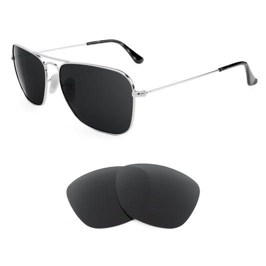 Ray-Ban Caravan RB3136 58mm sunglasses with replacement lenses