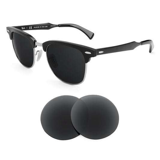Ray-Ban Clubmaster Aluminum RB3507 51mm sunglasses with replacement lenses
