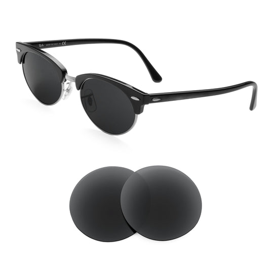 Ray-Ban Clubmaster Oval RB3946 52mm sunglasses with replacement lenses