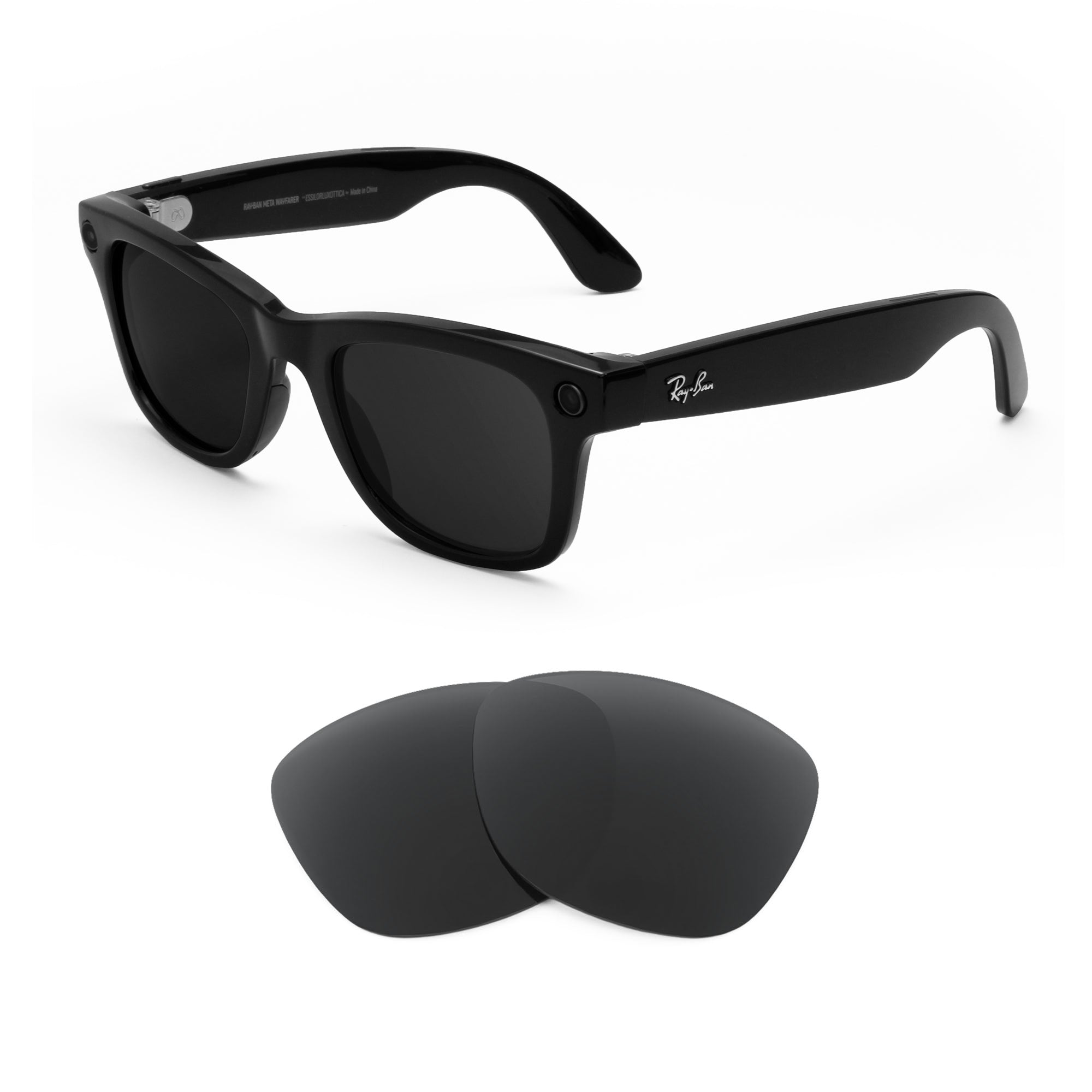 Ray-Ban Meta Wayfarer RW4008 53mm (Gen 1) Replacement Lenses by Revant ...