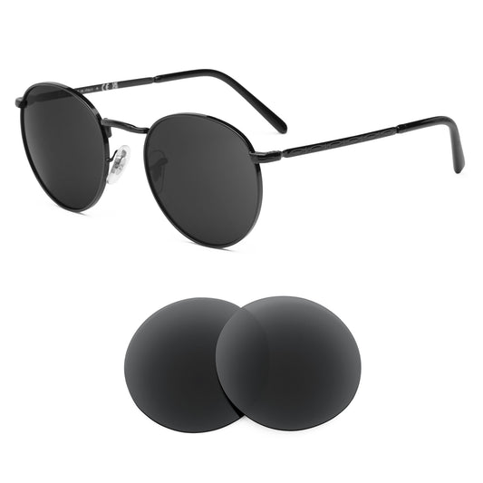 Revant replacement lenses compatible with Ray Ban New Round Rb3637 53mm