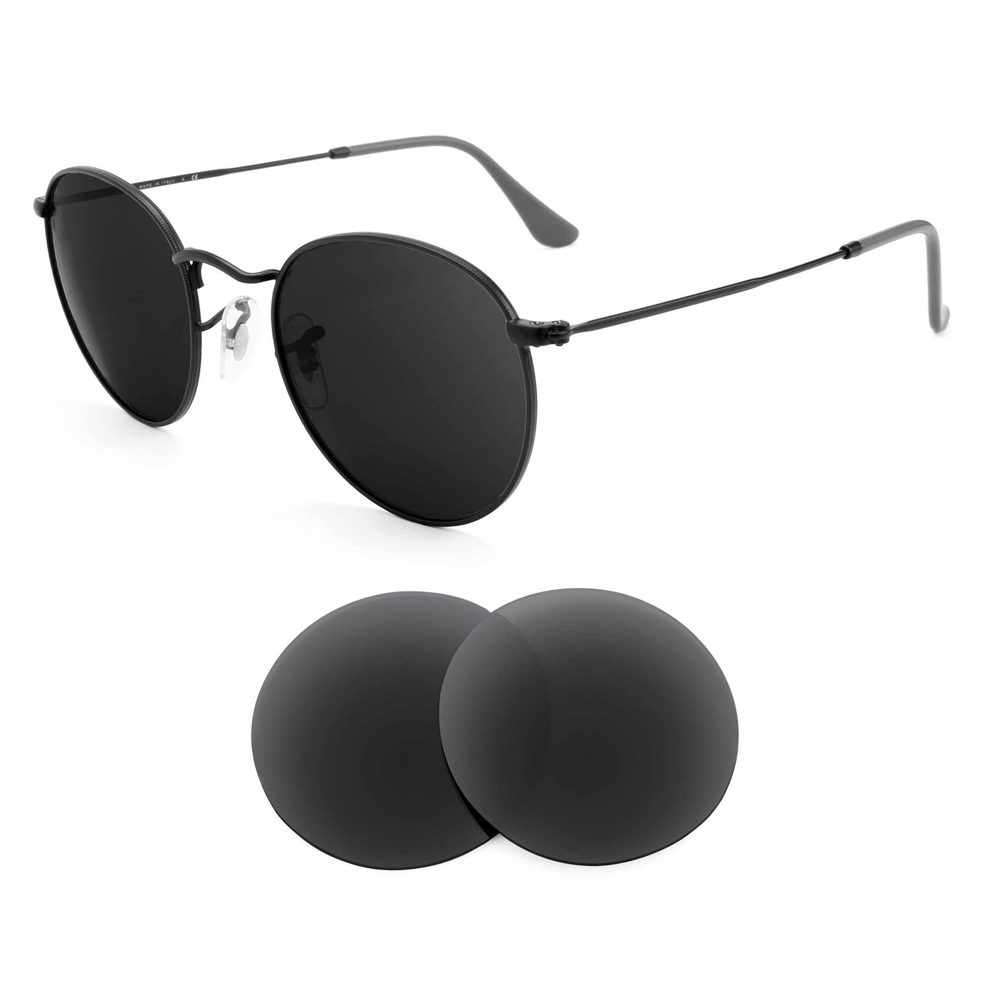 レイバン　RB3447 ROUND L レンズ交換済みRayBan Ray-Ban RB3447 50mm Replacement Lenses by Revant Optics