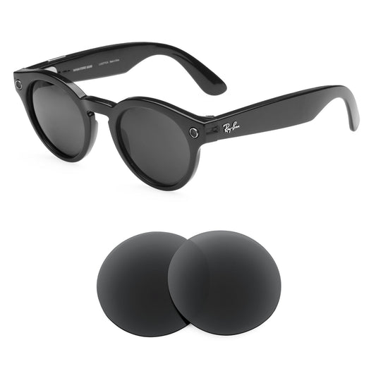 Ray-Ban Stories Round RW4003 48mm sunglasses with replacement lenses