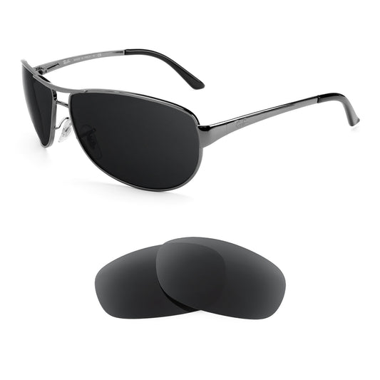 Ray-Ban Warrior RB3342 60mm sunglasses with replacement lenses