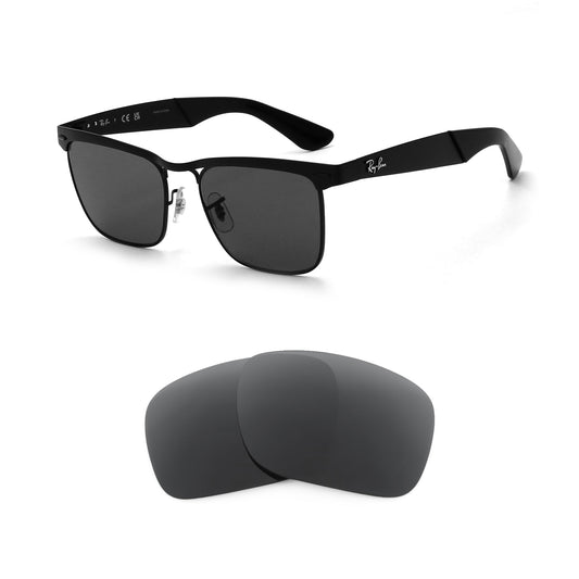 Ray-Ban Wayfarer Deluxe RB3875 56mm sunglasses with replacement lenses