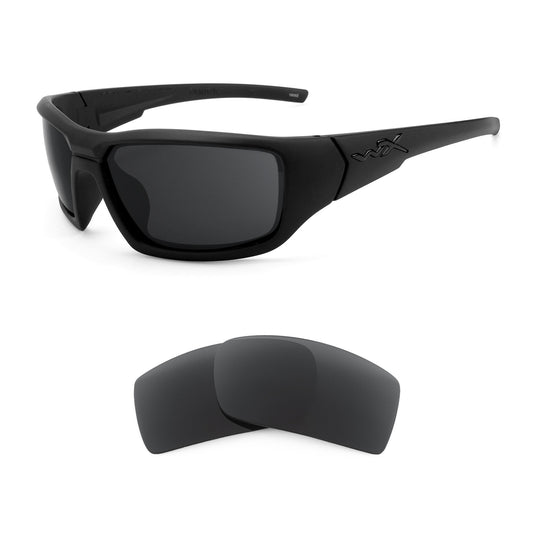 Revant replacement lenses for Wiley X Censor Polarized Stealth Black