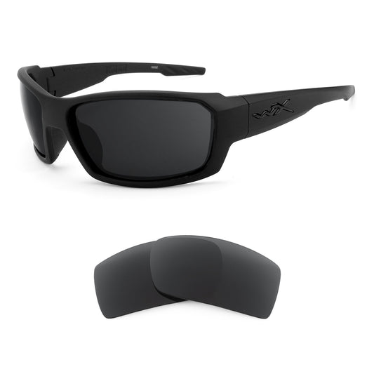 Revant replacement lenses for Wiley X Rebel Polarized Stealth Black