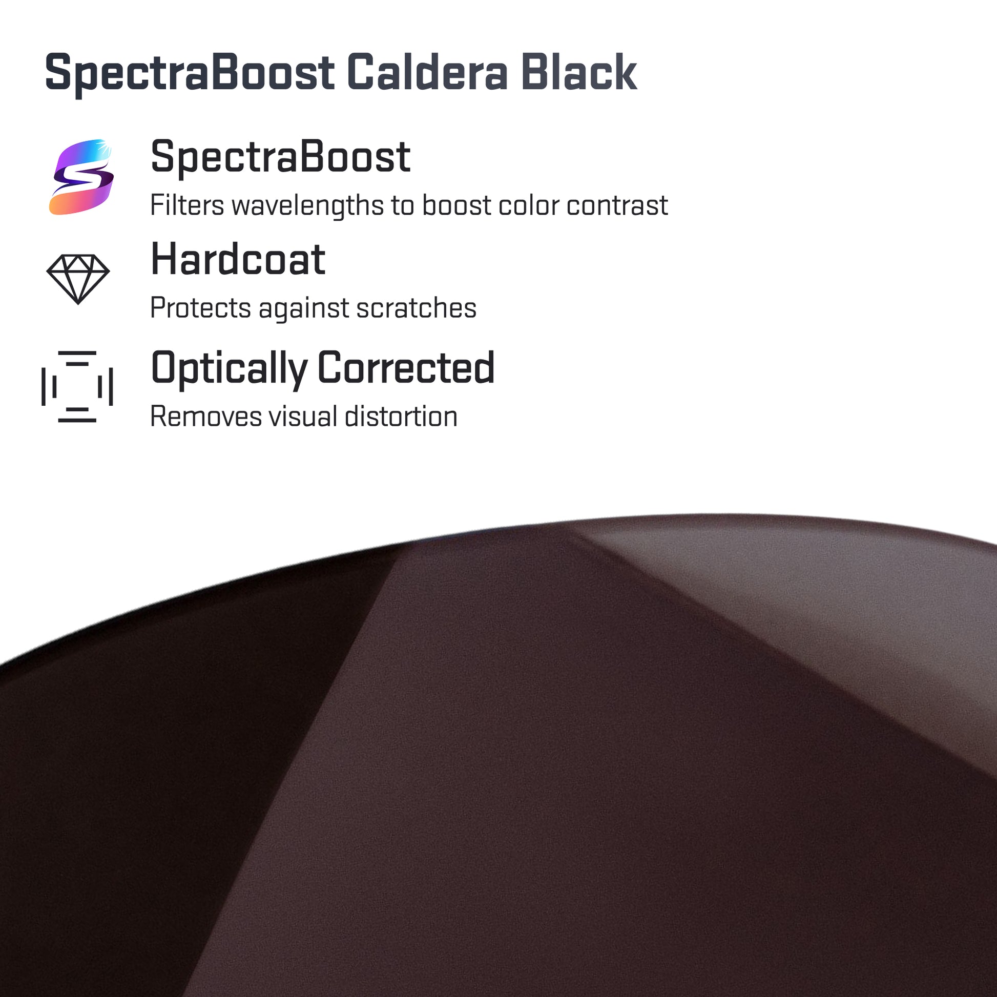 spectraboost caldera black replacement lenses detail