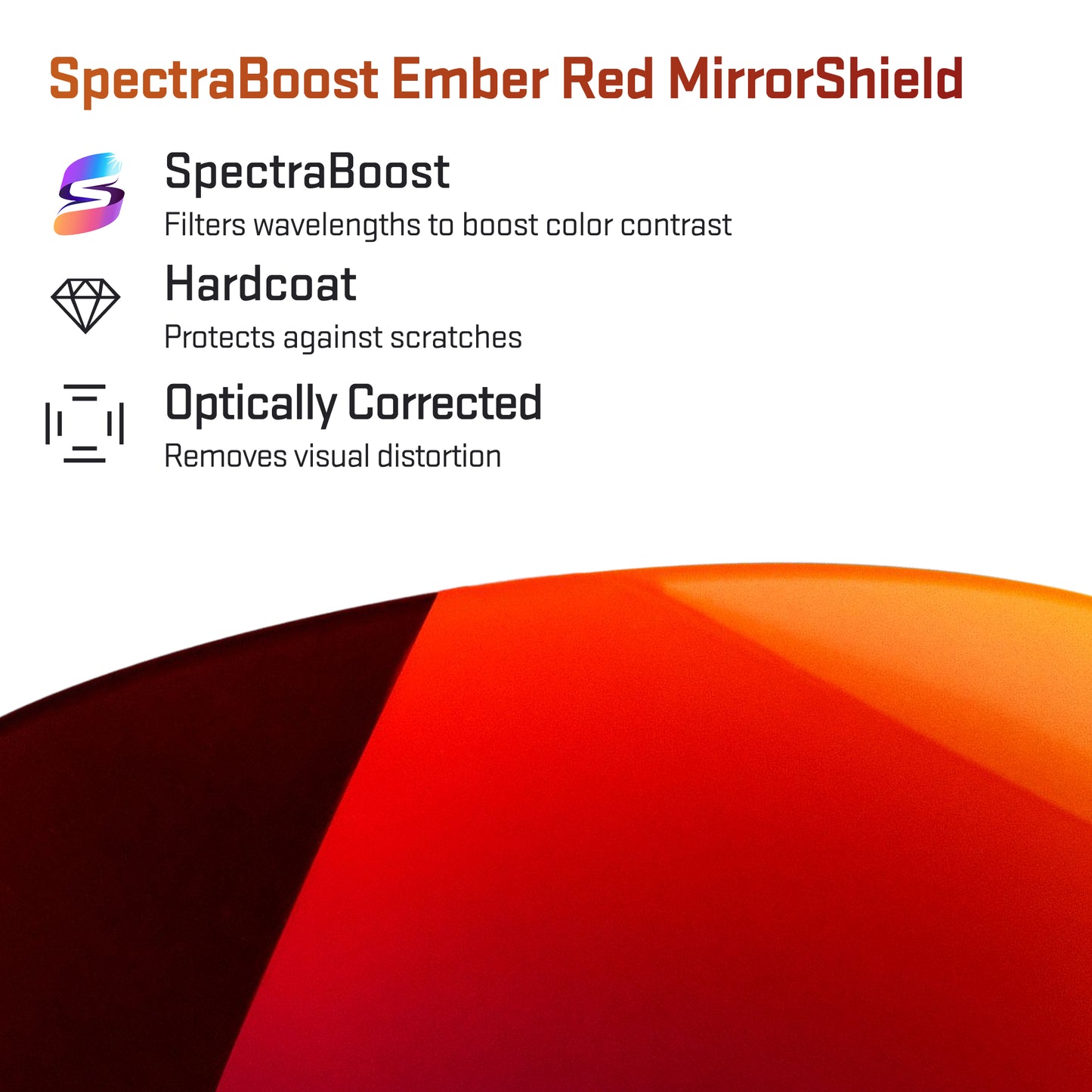 spectraboost ember red replacement lenses detail