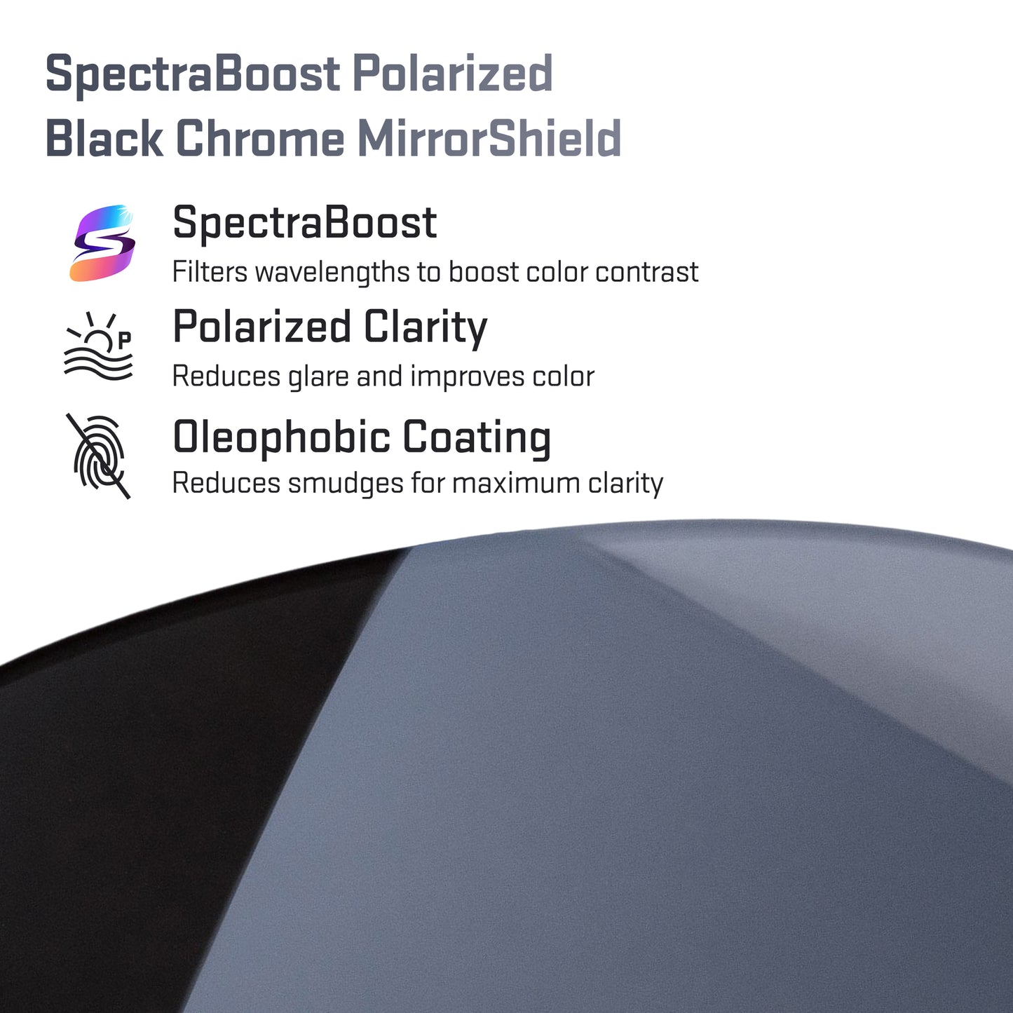 spectraboost polarized black chrome replacement lenses detail
