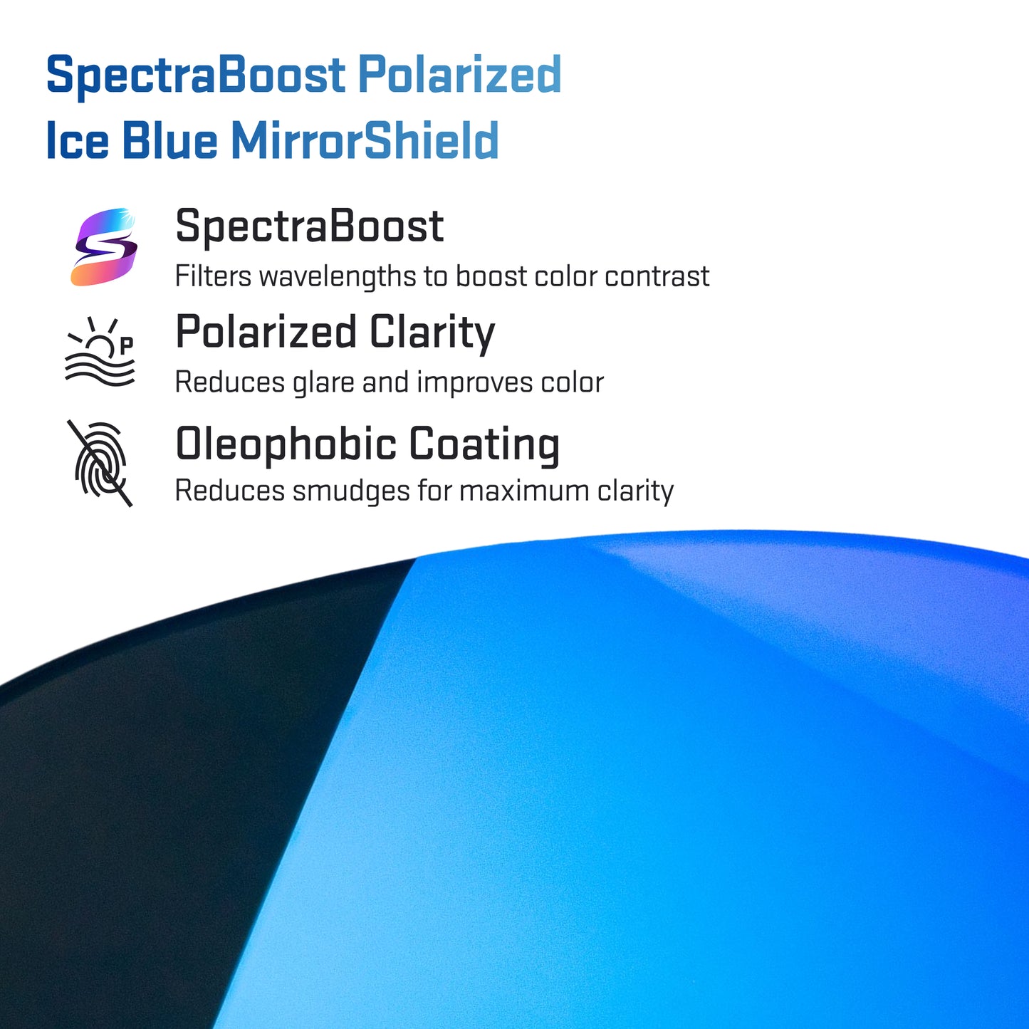 spectraboost polarized ice blue replacement lenses detail