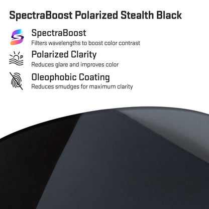 spectraboost polarized stealth black replacement lenses detail