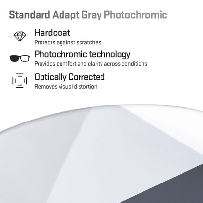 standard adapt gray photochromic replacement lenses detail