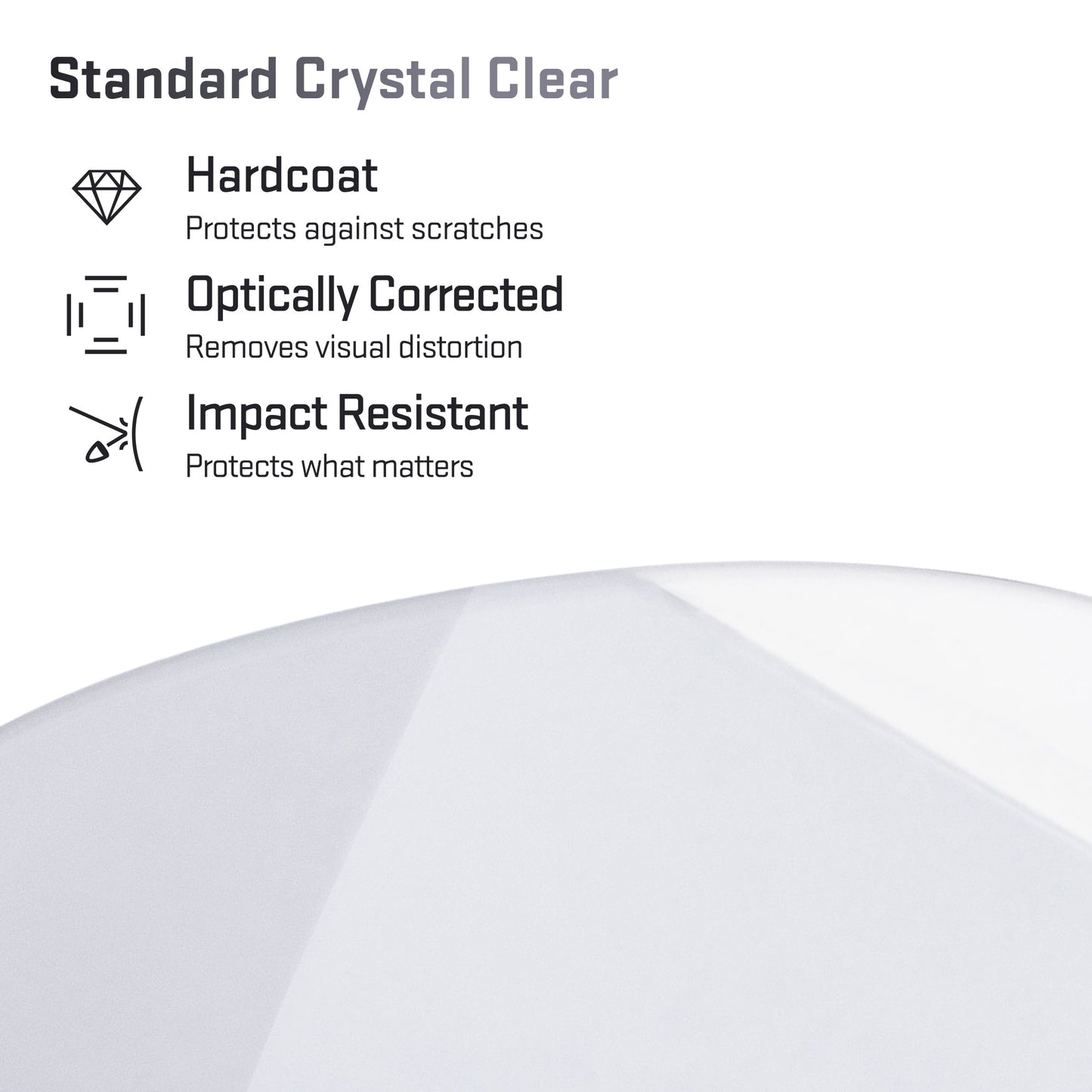 standard crystal clear replacement lenses detail